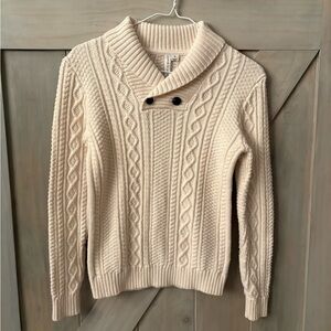 Boys Janie and Jack Cream Cable Knit Sweater